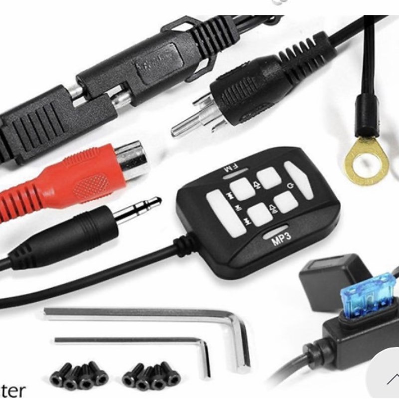 摩托车音响带蓝牙4寸12V哈雷低音炮防水大功率改装保险杠喇叭MP3