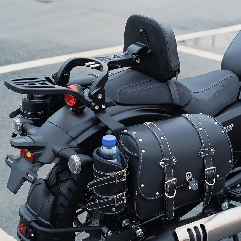 适用赛科龙RA401保险杠快拆复古边包改装折叠靠背货架挡泥板