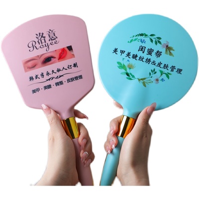 纹绣师镜子美容院手拿镜定制美甲美睫师皮肤管理店医美手柄镜
