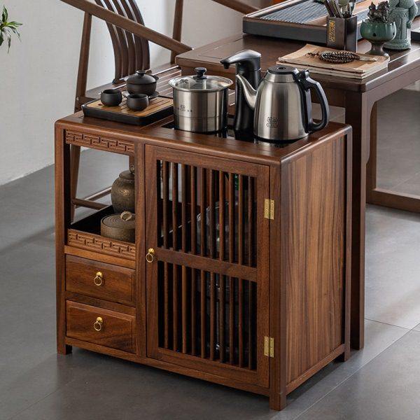 胡桃木茶台实木茶水柜功夫中式茶水车烧水壶一体下置水桶茶桌吧几,住宅家具,家用茶台/茶桌,淘宝优惠券,粉丝福利购,淘宝优惠卷