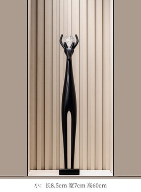 艺术鹿大摆件入户玄m关旺宅家居装饰客厅电视柜瘦细长竖高级工艺