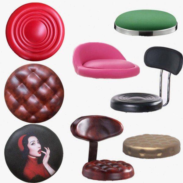 吧台凳坐面配件美容凳面圆形海棉坐垫升降凳子面酒吧椅面转椅配件