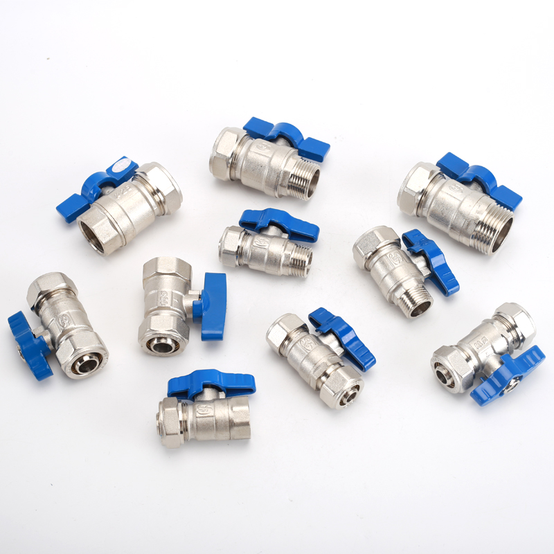 铝塑管止水阀门1216 1620太阳能热水器地暖水管铜球阀4分家用开关