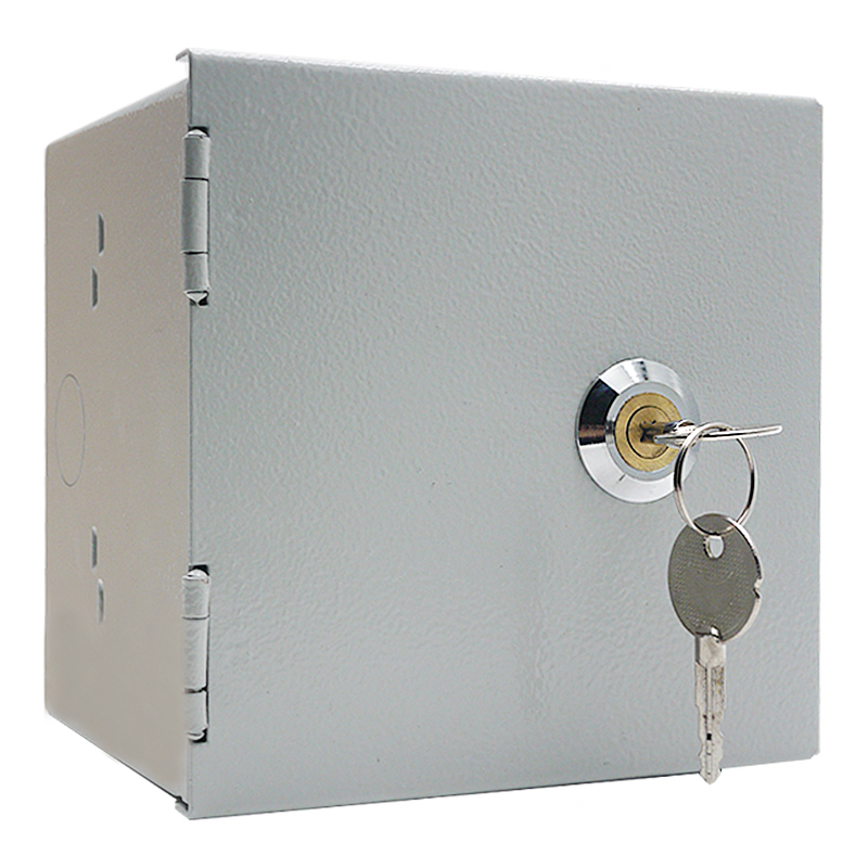 电瓶电动车室内户外充电桩铁箱带锁3孔16A电源插座面板防漏电保护