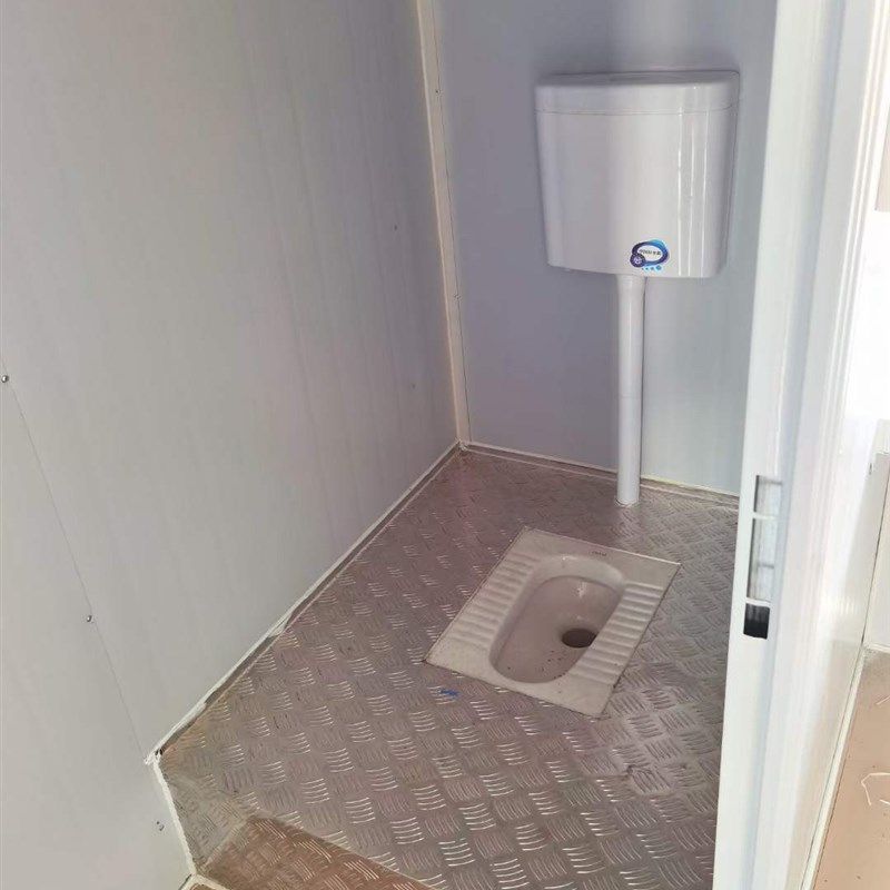 铝板一体蹲坑免挖坑工程移动厕所多用侧排蹲便器可定制尺寸农改厕