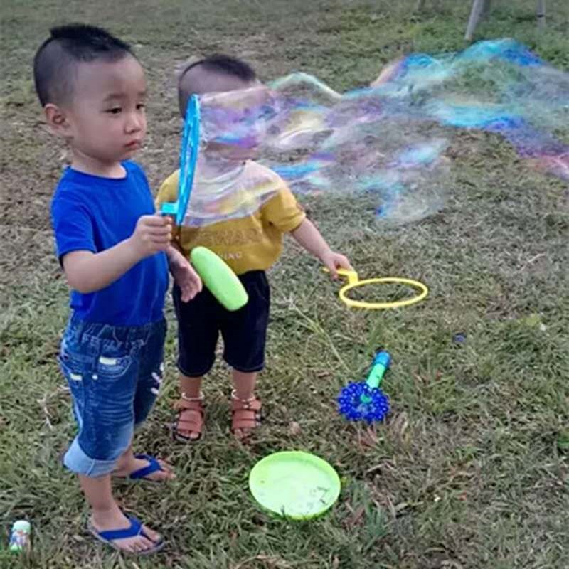 手动大号泡泡圈星形吹泡泡工具儿童泡泡棒玩具西洋剑泡泡水补充液