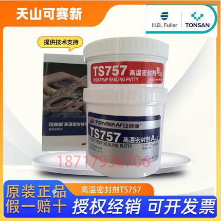 北京天山可赛新TS757修补剂高温密封剂密封胶500G耐高温设备胶