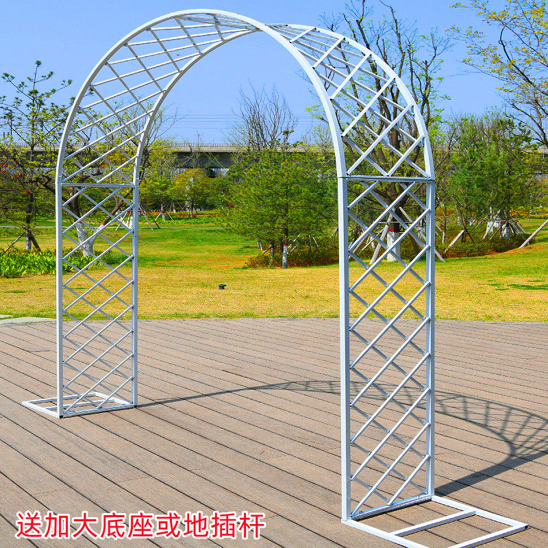 欧式铁艺拱门花架爬藤架庭院户外鲜花拱门月季爬藤花园拱形花支架