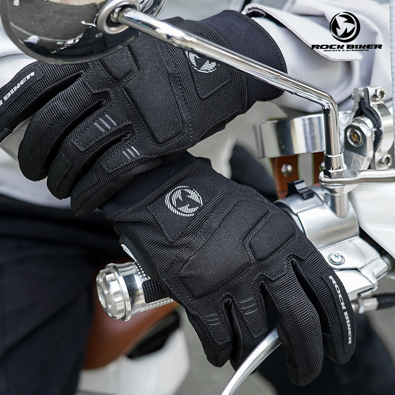 硬核骑士 摩托车手套触屏机车防摔夏季骑行透气男女复古哈雷街车