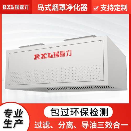 烟罩式油烟净化一体机商用饭店厨房餐饮环保低空净化设备