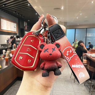 ct5 xt6 xts atsl ct4锐歌gt4红色 ct6 适用凯迪拉克xt4钥匙套xt5