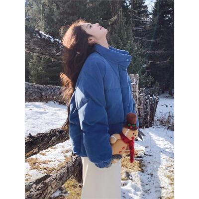 克莱茵蓝羽绒棉服女冬季2025新款加厚保暖面包服小个子棉袄外套潮