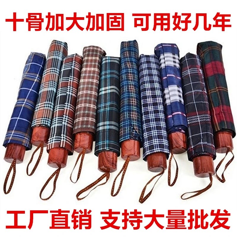 雨伞大号折叠雨伞男女商务伞三R折晴雨男超大伞