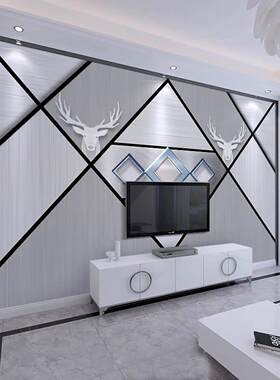 电视背景墙墙贴2024流行现代简约几何北欧客厅立体影视墙壁画自粘