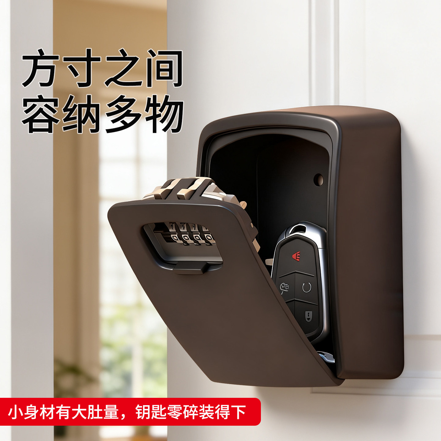 超大号密码钥匙盒家用装修公司工地民宿学校金属耐用大容量锁盒子