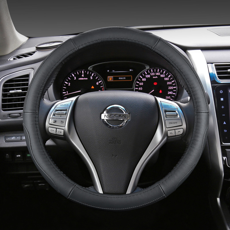 适用日产经典轩逸天籁骐达颐达阳光骊威奇骏逍客方向盘套真皮米色