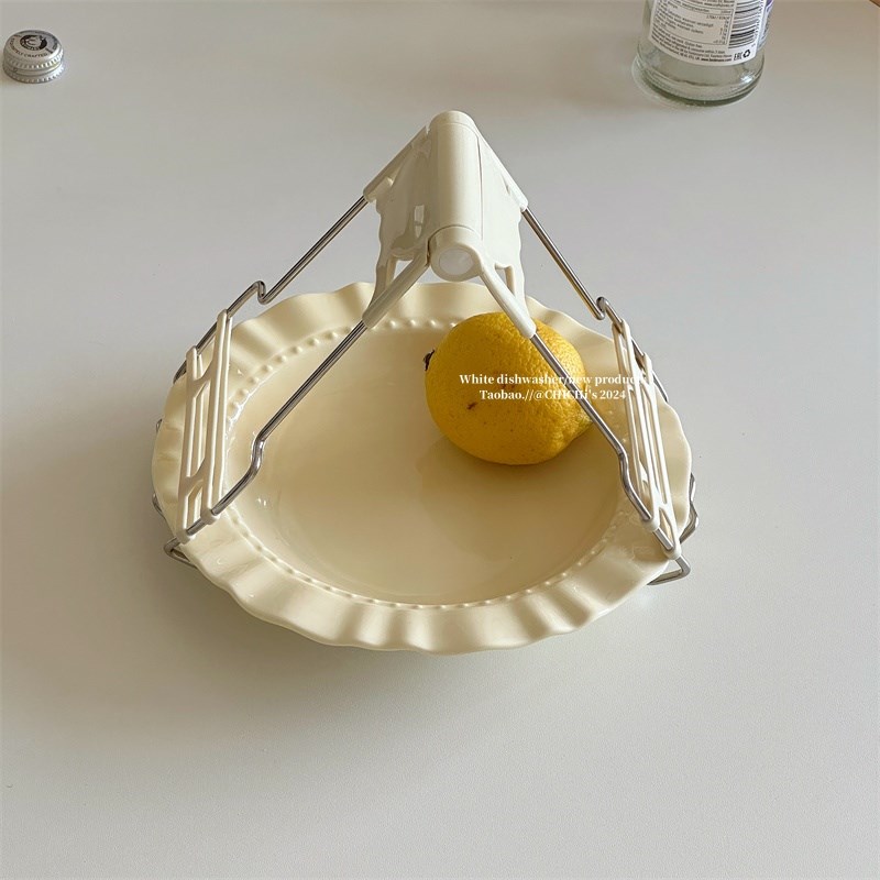 厨房实用小工具~不锈钢硅胶防烫防滑碗盘提取夹微波炉蒸锅取碗器