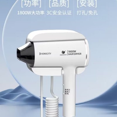 创点酒店浴室卫生间家用干发器干肤器挂墙壁挂式大功率电吹风机