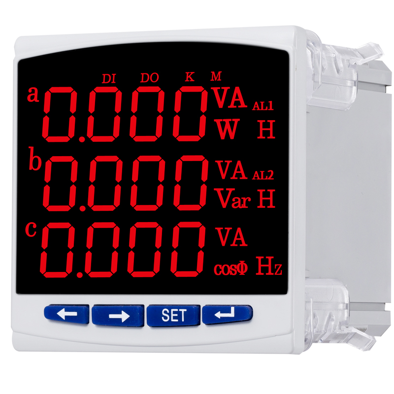 三相液晶多功能电力电流电压功率电能频率组合仪表485通讯电表