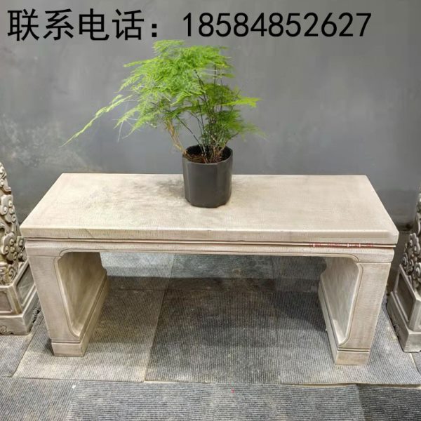 石桌长条花台石凳仿古条几汉白玉盆景台花架长方形台案寺庙供桌