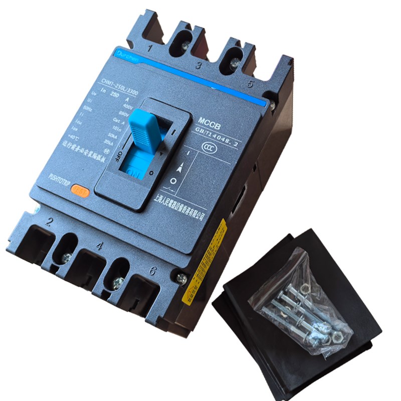 塑壳断路器三相380V断路器开关RCM1-125A250A400A630A三相四线4P