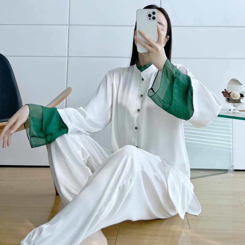 太极服装女国风太极服女2023新款八段锦太极拳练功服道服女装春秋