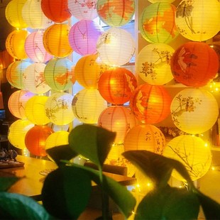 中秋节灯谜灯笼古风m国潮猜灯谜纸社区中国结流苏新年元宵节场景