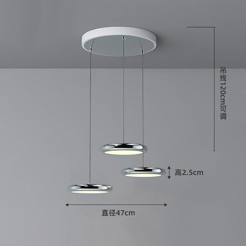 【严选】b现代极简餐厅吊灯高端三头餐桌灯网红意式轻奢吧台飞碟,家装灯饰光源,客厅吊灯,淘宝优惠券,粉丝福利购,淘宝优惠卷