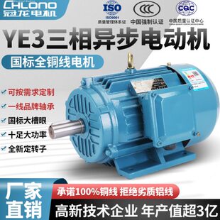 Y铝壳 Y电机 0 YEEV国标3三相异步电机芯381.5KW冠4E龙2马达全铜
