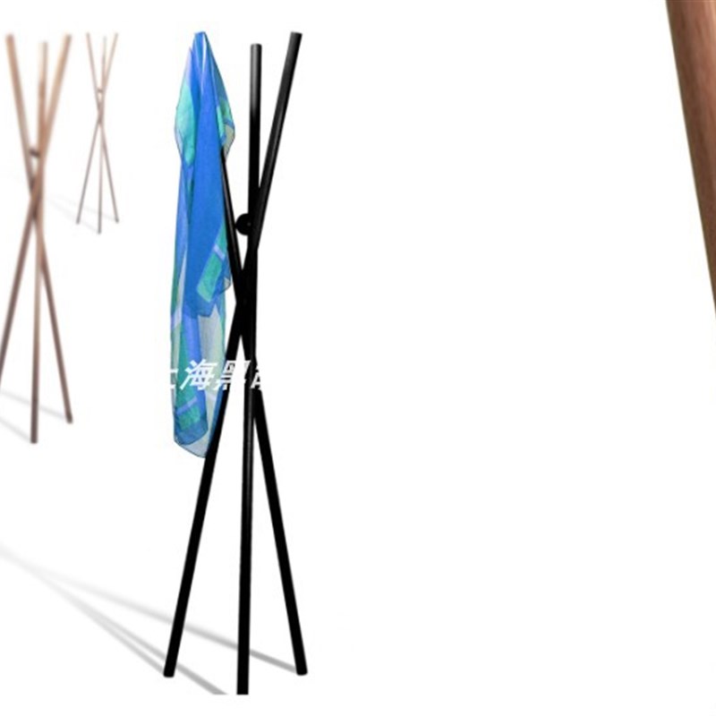 传世家具黑胡桃木挂衣架落u地实木衣帽架卧室客厅现代简约创意衣