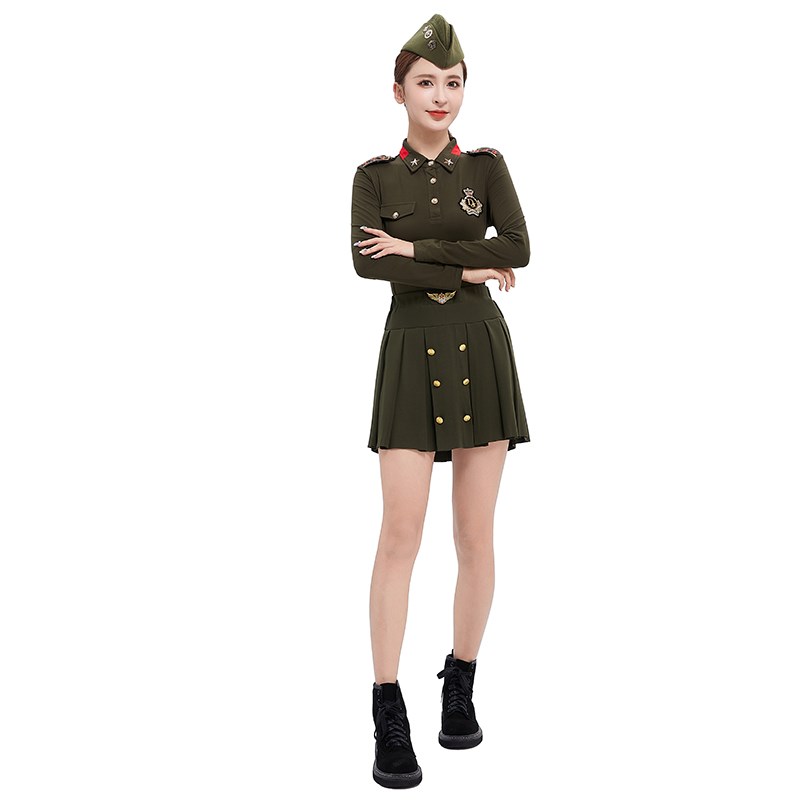 2023春季新款水兵舞长短袖同款T恤翻领广场舞上衣演出服舞蹈服