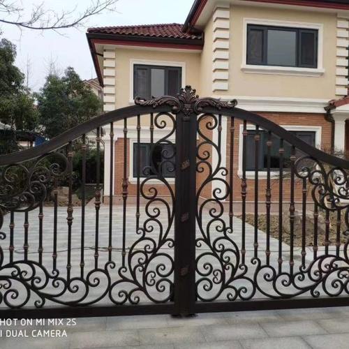 南京欧式简约铁艺大门豪华别墅门户外铁门庭院门入户防盗门可定制