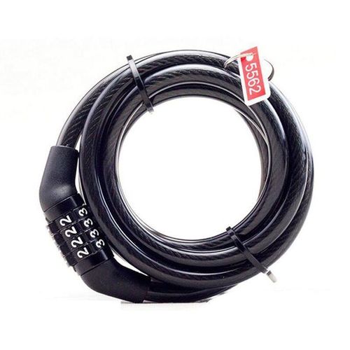 山地自行车固定密码环形锁防盗便携式头盔锁电动车摩托车密码锁定