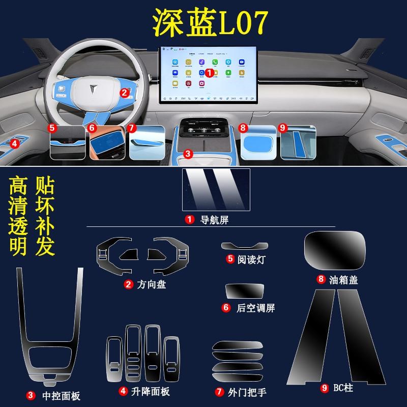 25款长安深蓝L07中控保护内饰贴膜导航屏幕钢化汽车改装件用品全4