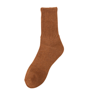 黑色长筒袜男老人松口棉袜 加绒加长袜子保暖冬天加厚款 男士 秋冬季