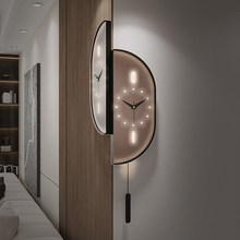 2025新款客厅双m面拐角钟表挂钟现代简约创意轻奢大气转角时钟挂