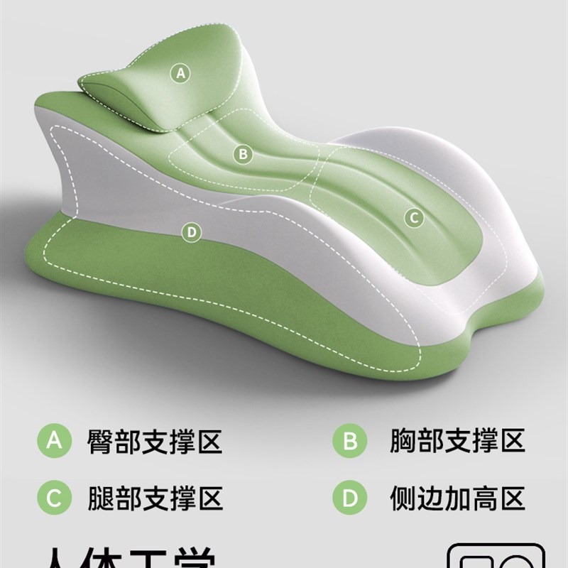 老人护理三角枕斜躺靠q背卧床垫炎防反流胆汁胃食管斜坡垫反酸枕