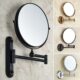 子伸缩镜子放大镜卫生间化妆镜壁挂式 双面折叠美容镜仿古浴室墙壁