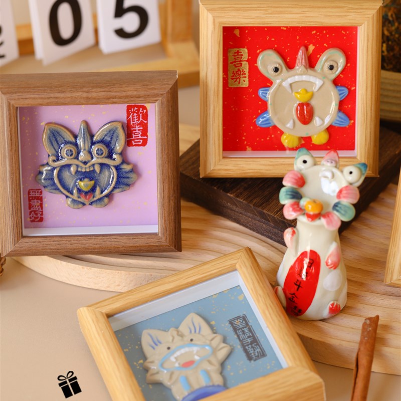 云南大理瓦猫f手作陶瓷摆件桌面装饰品创意礼品送朋友闺蜜生日礼