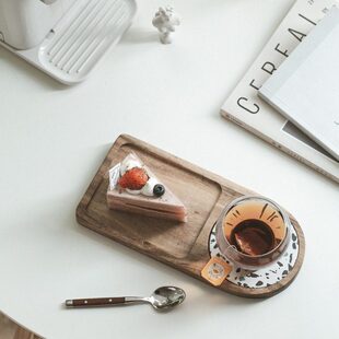 木思相餐吸水茶托盘陶瓷杯 茶杯垫实木 垫下午长方形隔热垫碟子