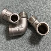 外9直角不锈钢4度0 材质螺纹内外螺纹内2弯头G1 30Z2 丝ZG1