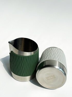 嘴圆惠柄30拉花Pm尖嘴家不锈钢4450lM小容量无缸W硅胶套拉花杯