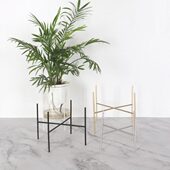 圆球圆柱创意十字罐子金属花瓶托架底座托架架子型展示井装 饰架