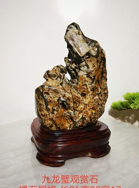 【九龙璧景观石-无底座】奇石观光石,鱼缸M盆景置景石,规格见图