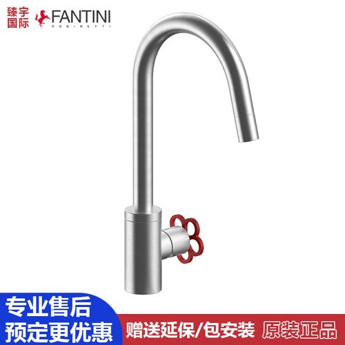 意大利FANTINI凡蒂尼AW/PIPE不锈钢小红花把手厨房龙头93 T553FO9