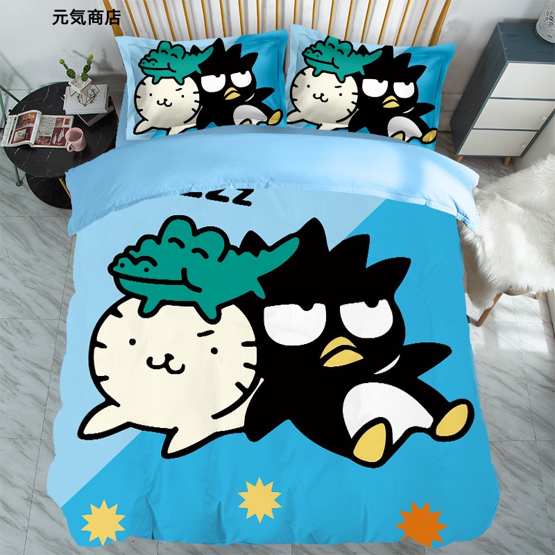 酷四件套卡e通动漫XO儿童床上用品床笠床单被套学生宿舍1.5米