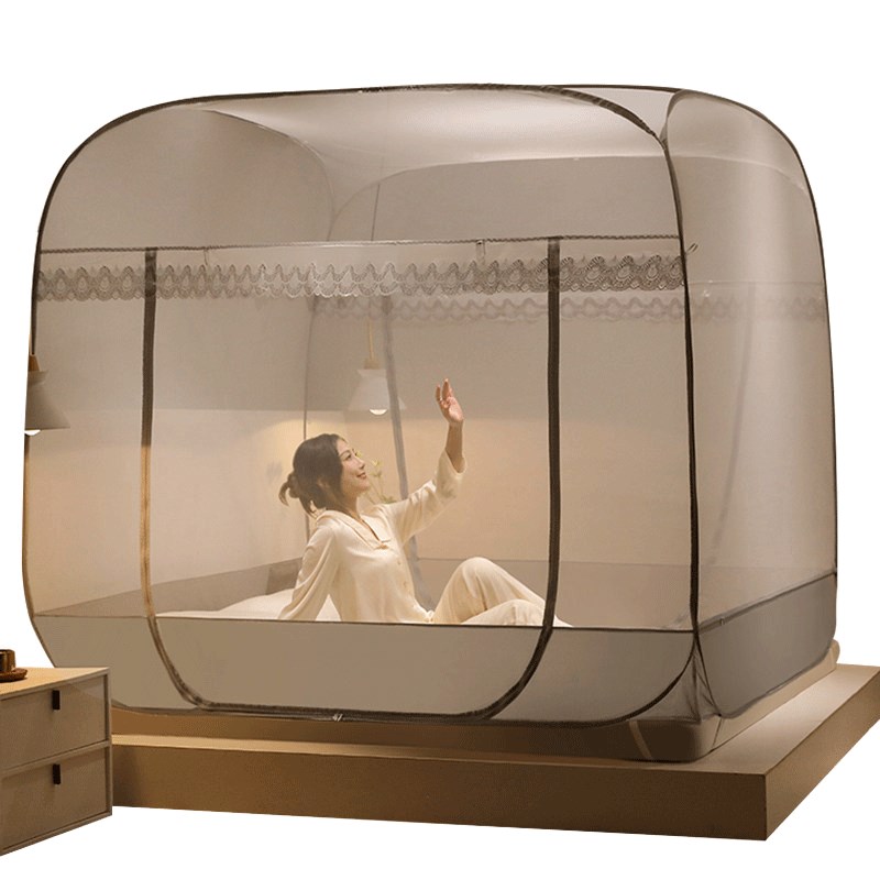 免安装蚊帐蒙古包家用新款2s022年儿童防摔单人1.8m可折叠加密纹