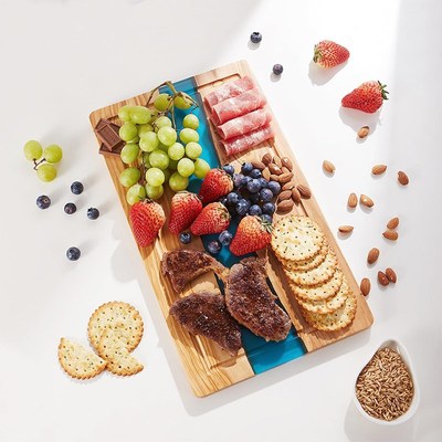 欧美创意实木树j脂餐食板网红摆盘橄榄木托盘木质西餐盘专用高级