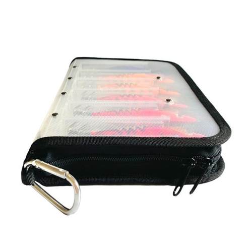 新款便携多功能木虾包q腰挂手提铁板路亚假饵料盒收纳亮片工具箱