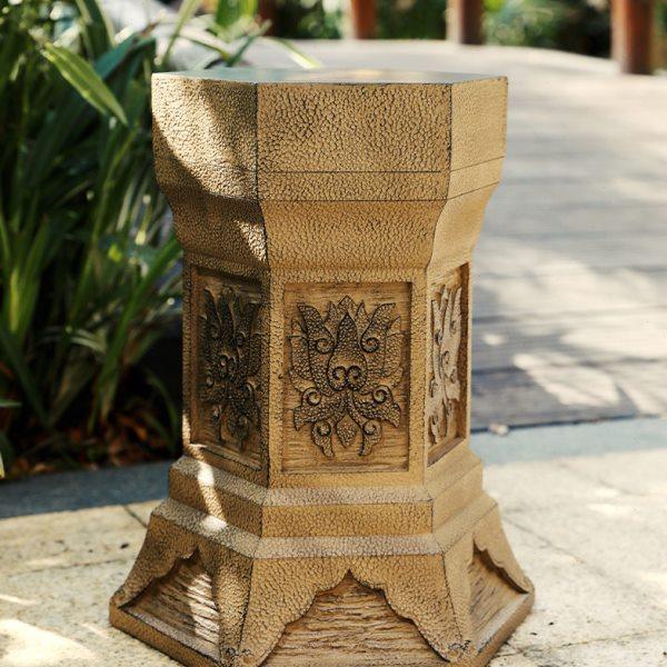 花之塘新中式花园六角石墩户外庭院别墅装饰造景茶桌花盆底座摆件,家居饰品,户外/庭院摆件,淘宝优惠券,粉丝福利购,淘宝优惠卷